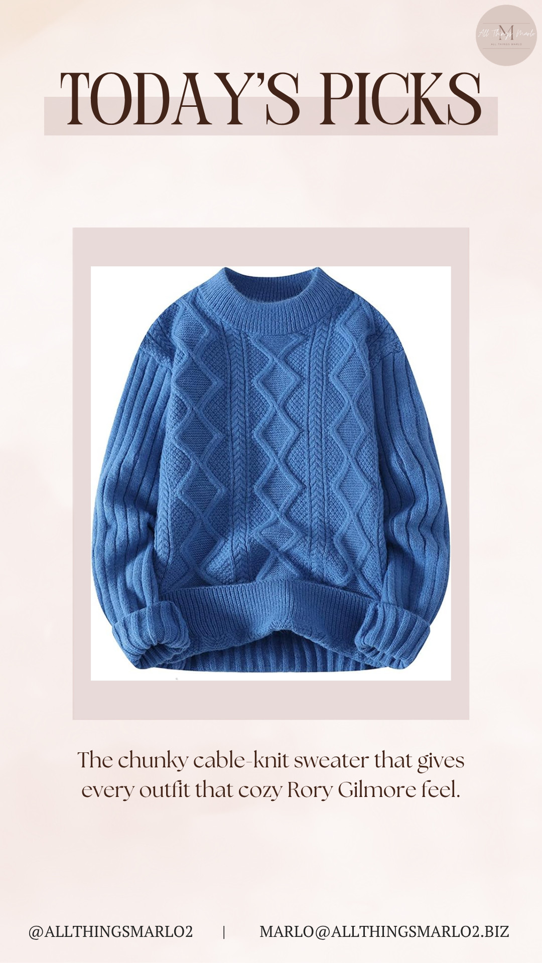 The chunky cable-knit sweater that gives every outfit that cozy Rory Gilmore feel. 

 #LTKSeasonal #LTKWorkwear #LTKTravel