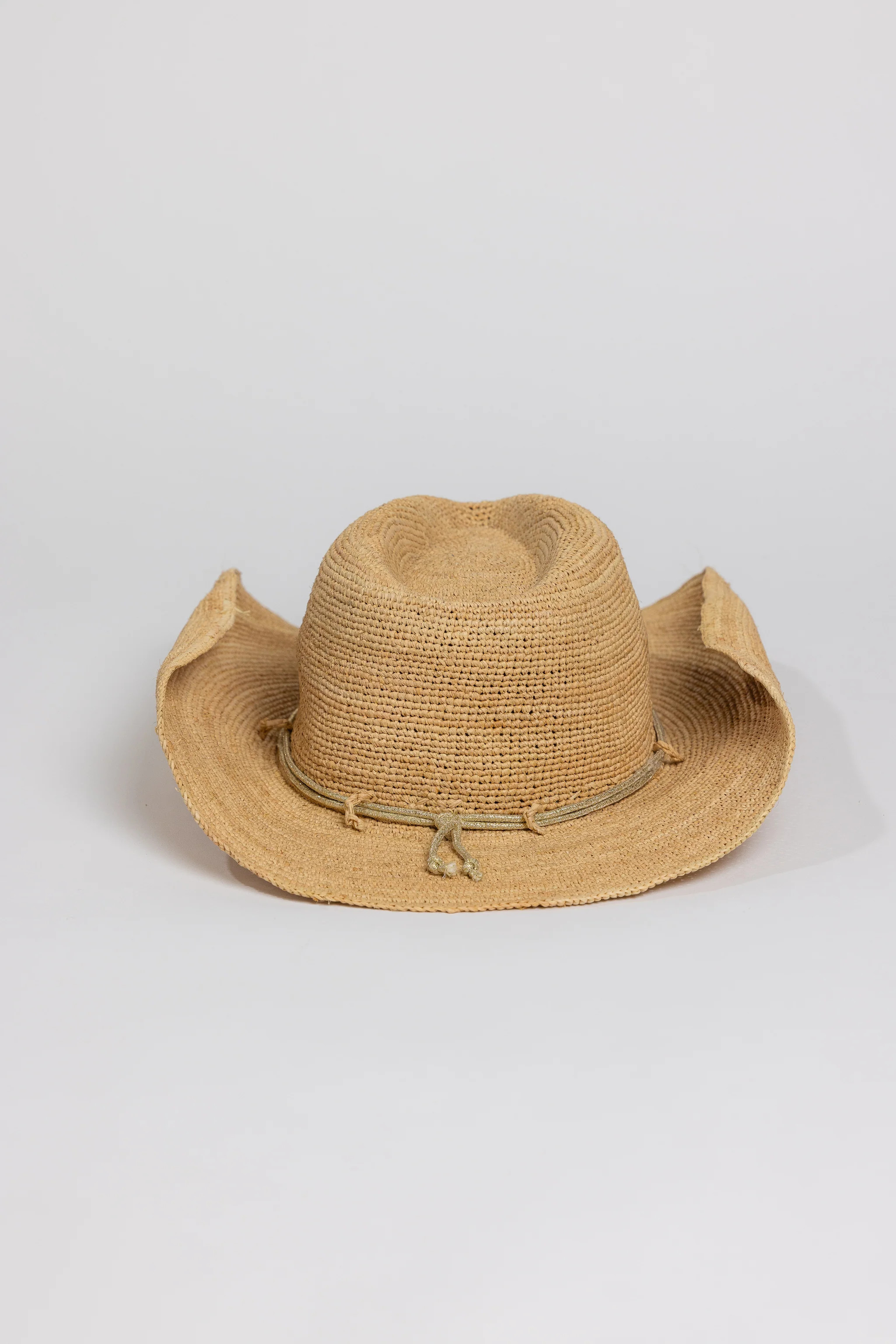 Raffia Crochet Cowboy- Gold | Hat Attack