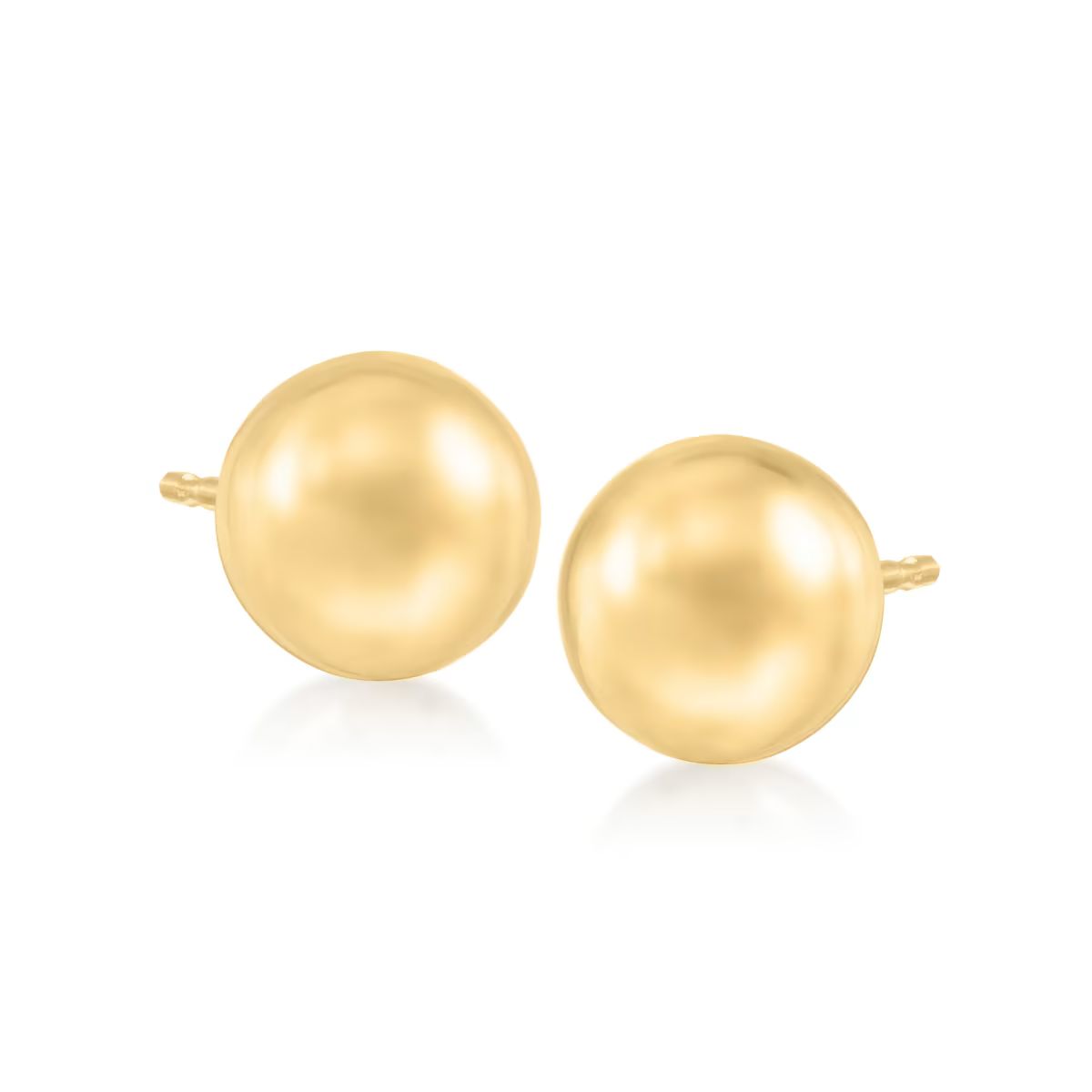 Italian 8mm 18kt Yellow Gold Ball Stud Earrings | Ross-Simons