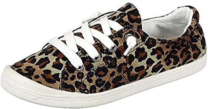 Forever Link Women's Classic Slip-On Comfort Fashion Sneaker, Leopard, (6) | Walmart (US)