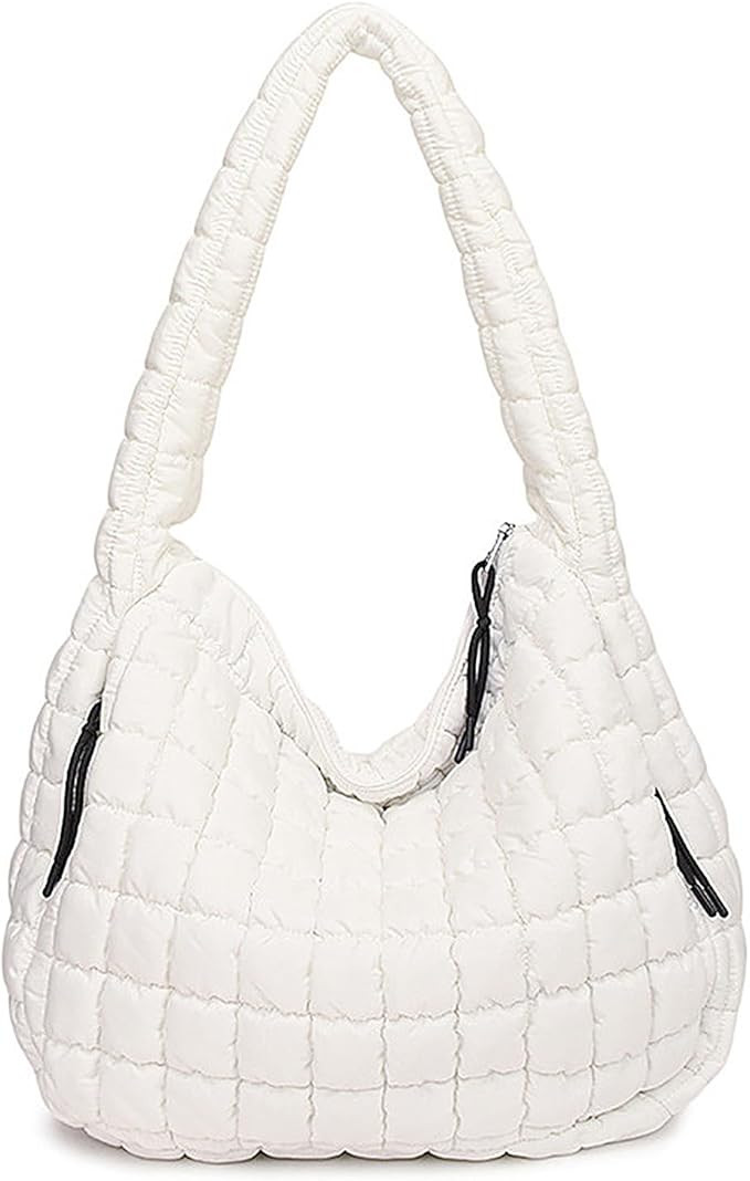 Puffer Tote, Quilted Puffer Hobo Bag, Lightweight Puffy Quilted Shoulder Bag for Work, Gym, Trave... | Amazon (US)