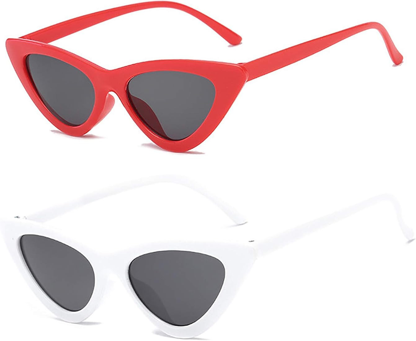 YOSHYA Retro Vintage Narrow Cat Eye Sunglasses for Women Clout Goggles Plastic Frame | Amazon (US)