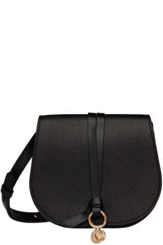 Black Mini Alphabet Saddle Bag | SSENSE