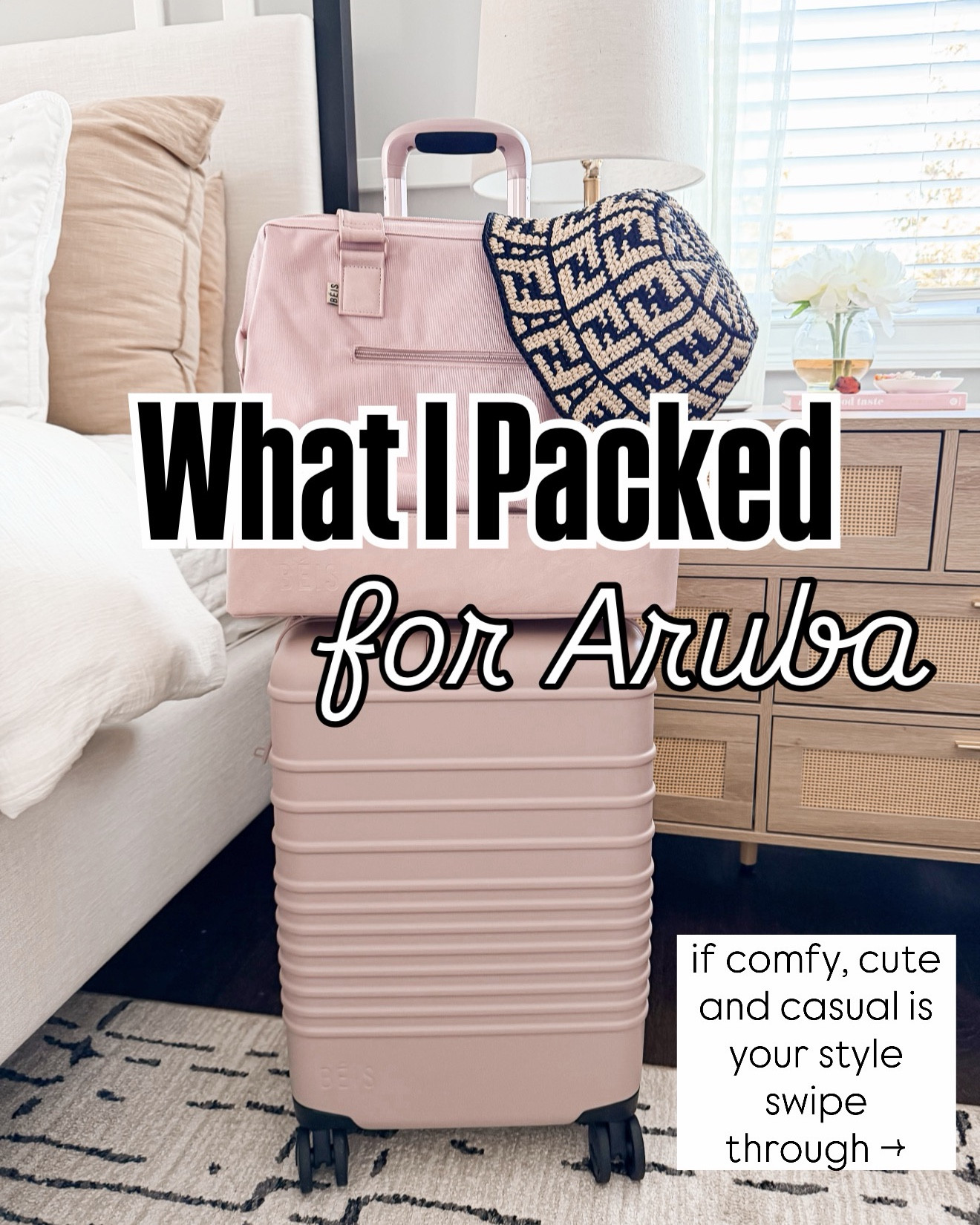 Packing for Aruba and these are the pieces making the cut ✈️🌴

💬 type “PACK” and I’ll send you all the links.

Comfy, cute, easy outfits that all mix and match… exactly how I like to travel.

From the $35 swimsuit set that looks way more expensive, to the best Amazon coverups, my favorite romper, and sandals that literally go with everything.

Basically my whole vacation wardrobe is in this suitcase 😂

If comfy, cute and casual is your style too… you’re going to love these.
🔗


#LTKOver40 #LTKTravel #LTKSeasonal