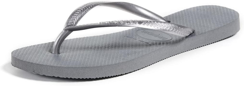 Havaianas Women's Slim Flip Flops Sandals - Steel Grey, 7/8 | Amazon (US)