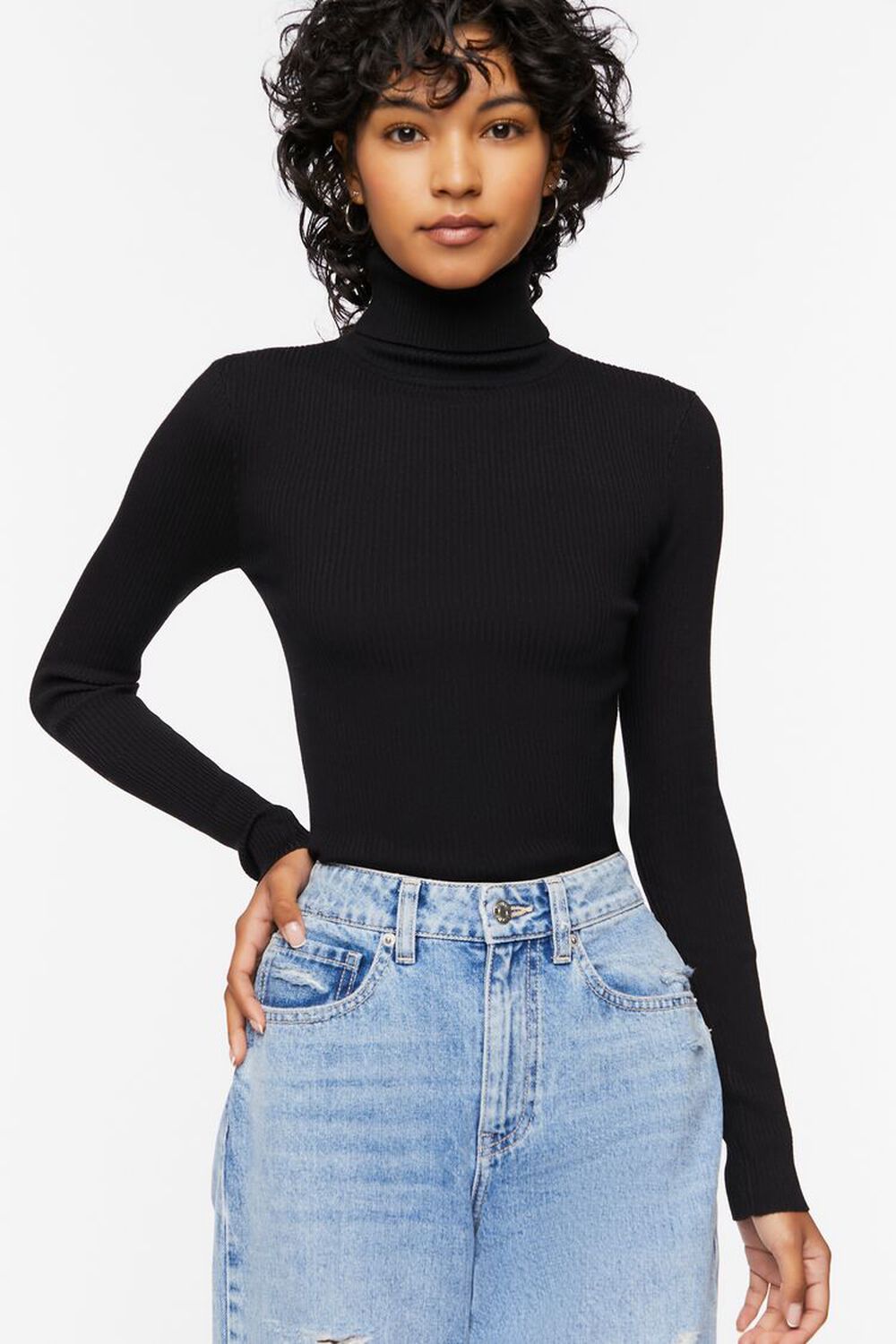 Ribbed Turtleneck Sweater-Knit Top | Forever 21 (US)