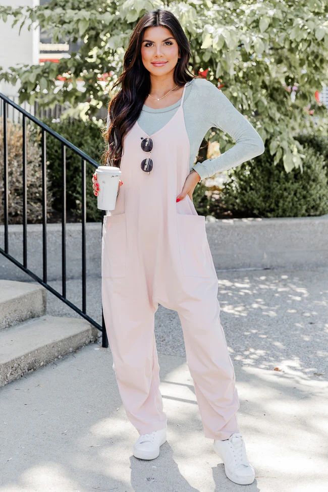 Day In The Life Beige Jumpsuit | Pink Lily