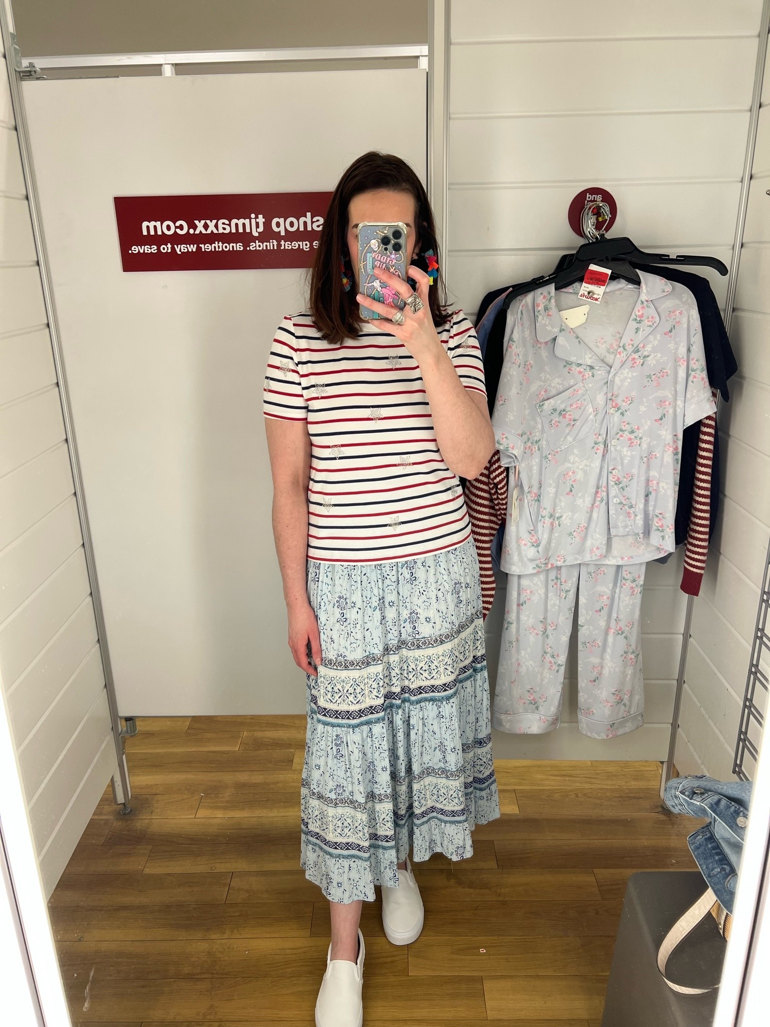 Striped tshirt (s). Blue and white keyhole dress (s). White slip on sneakers (8.5). #sneakers #sliponsneakers #whitesneakers #tshirt #stripedtshirt #dress #dresses #keyholedress #bluedress 
summer dresses 
summer outfits
Memorial Day outfit

#LTKootd #LTKSeasonal