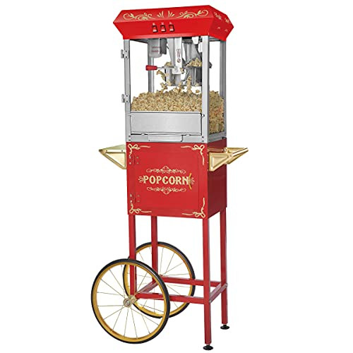 Great Northern Popcorn Red 8 Ounce All Star GNP-800 Classic Style Popcorn Machine with Cart | Amazon (US)