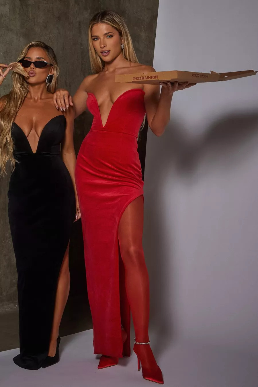 Velvet Sweetheart Split Leg Maxi Dress | boohoo (US & Canada)