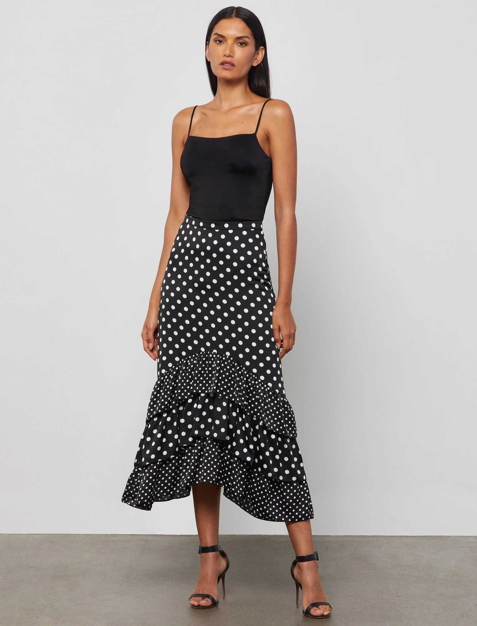 Polka Dot Ruffle Skirt | BCBG Max Azria 