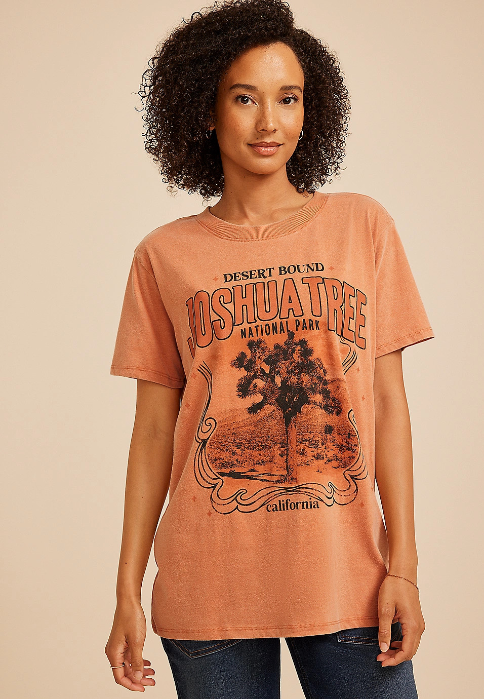 Joshua Tree National Park Oversized Fit Graphic Tee | Maurices