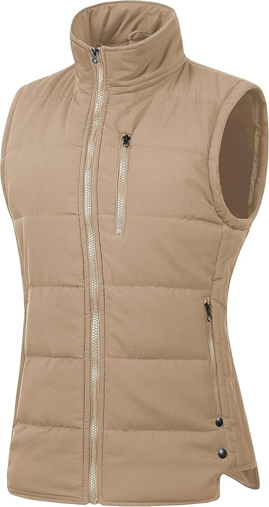 Chrisuno Women's Winter Vests Outerwear Lightweight Quilted Puffer Utility Vest | Amazon (US)