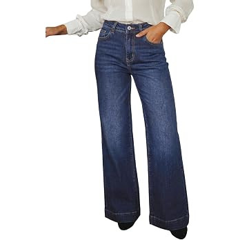 Dokotoo Women's Wide Leg Baggy Flare Jeans High Waisted 2026 Denim Pants | Amazon (US)