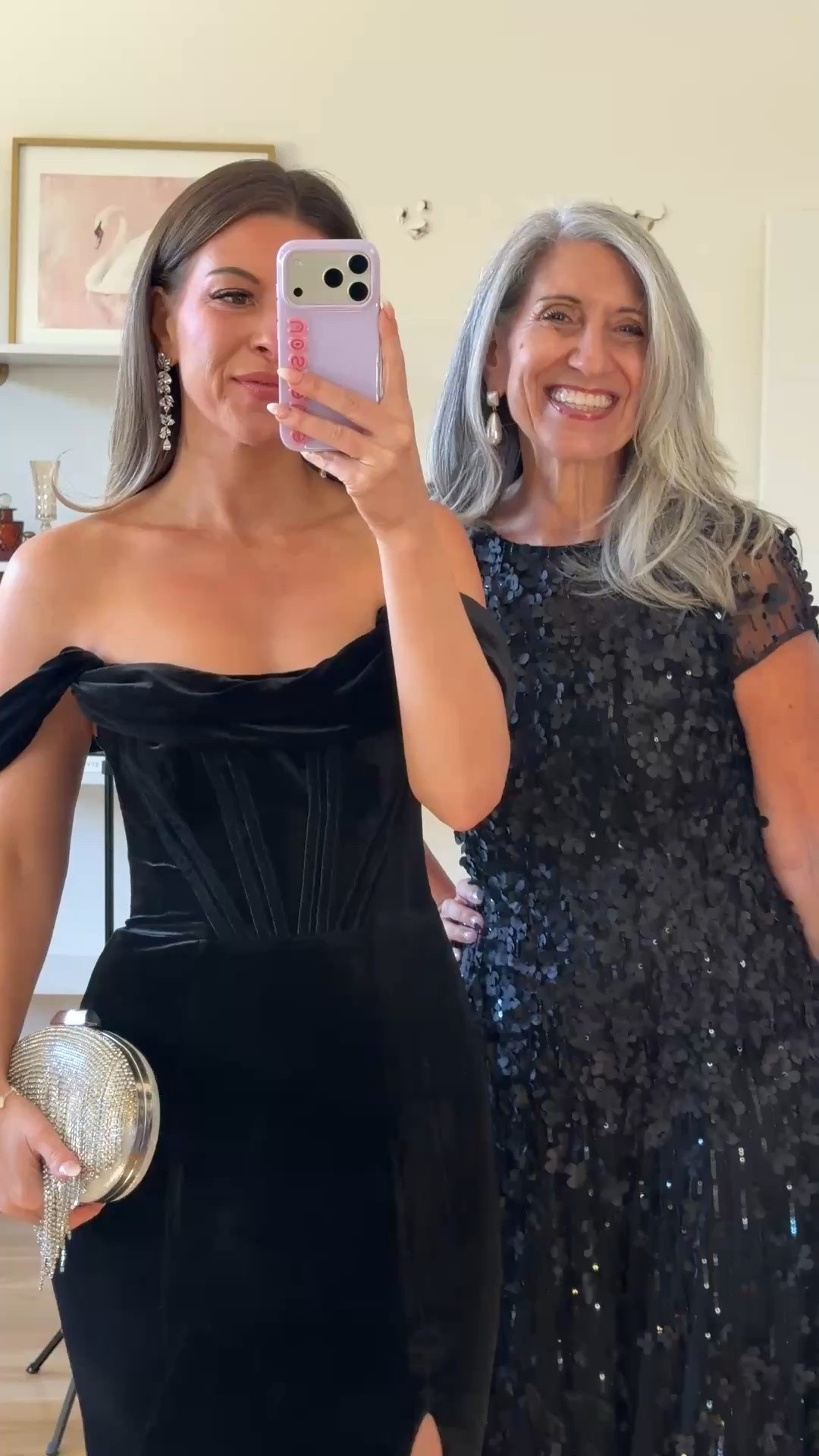black velvet off-shoulder gown with a corset bodice and leg slit, black gown with short sleeves and an allover beaded finish mom and me formal wedding guest and mother of the bride dresses 💍

revolve: tulip 
electric picks: emerson20

I’m 5’4” and wear a size small/2 

mom is 5’4” and wears a medium/6

fall wedding guest dresses, wedding guest dresses, cocktail dresses, semi-formal dresses, black tie wedding guest dresses, destination wedding guest dresses, garden party dresses, wedding guest outfit ideas, mom & me outfits, mom & me dresses, matching outfits, mother daughter outfits, family photo outfits, wedding guest dresses, mother of the bride, mother of the groom, wedding guest outfit ideas

#LTKootd #LTKgrwm #LTKWedding