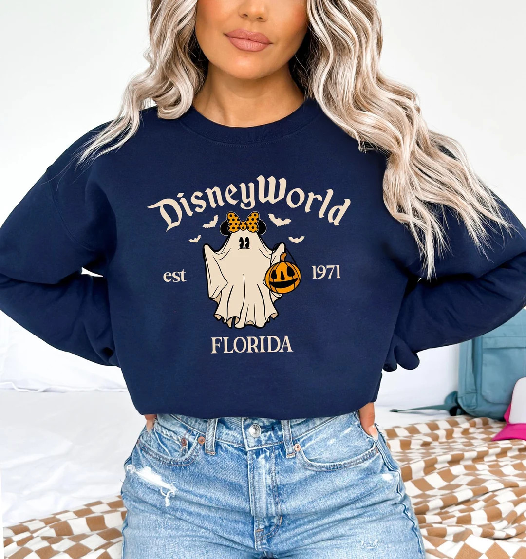 Disneyworld Halloween Sweatshirt, Mickey Minnie Ghost Sweatshirt,boo Hoodie,disney Halloween Part... | Etsy (US)