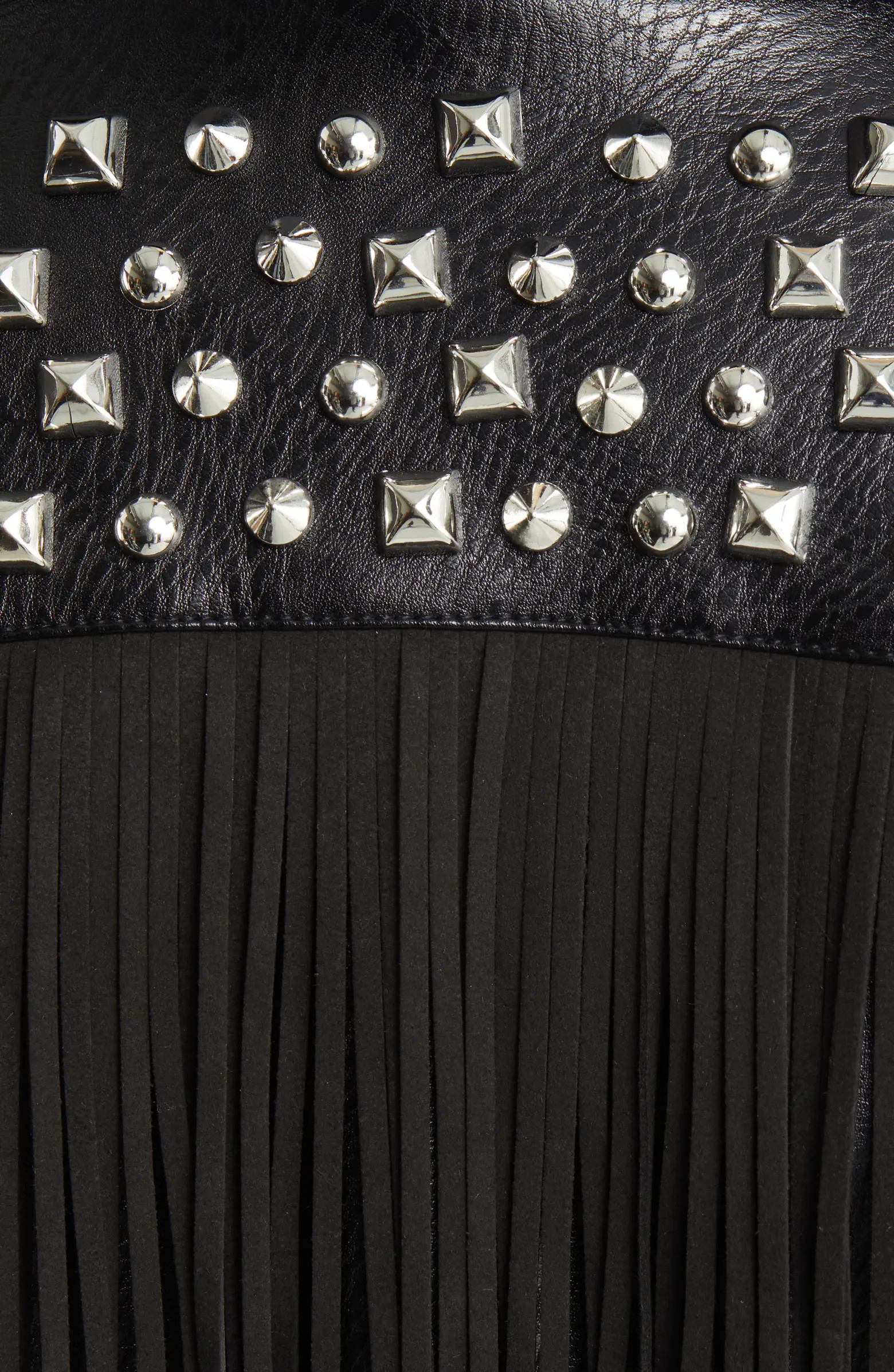 Western Fringe & Rivet Detail Faux Leather Jacket | Nordstrom