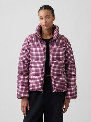 Relaxed Plaid Puffer Jacket | Gap Factory