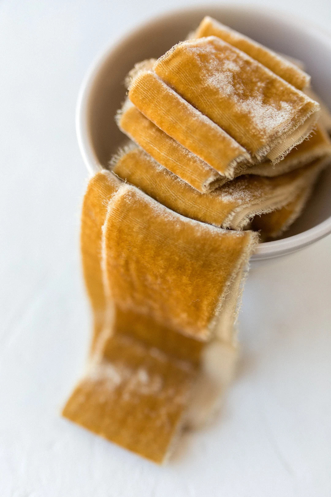 Gold Rush Silk Velvet Ribbon; Bridal Bouquet, invitations; hand dyed; hand ripped; wedding photograp | Etsy (US)