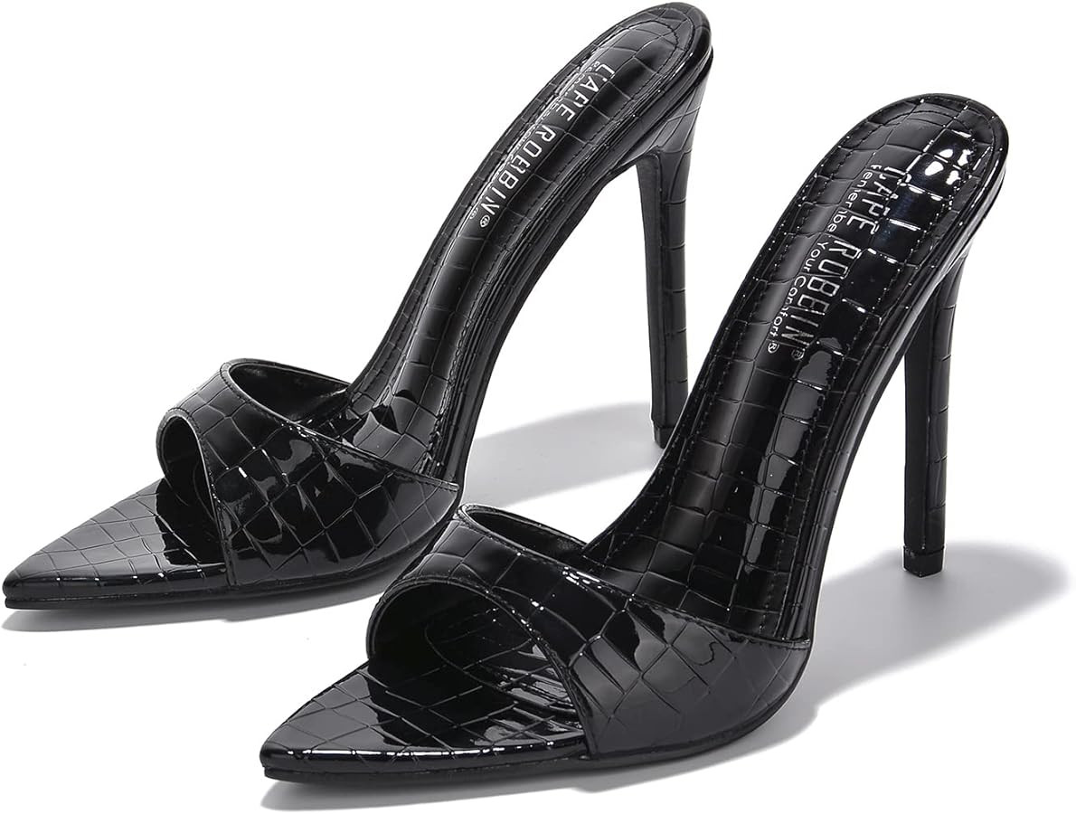 Cape Robbin Women Pointed Toe Heels Sandals Stiletto High Heels Slip on Mules | Amazon (US)