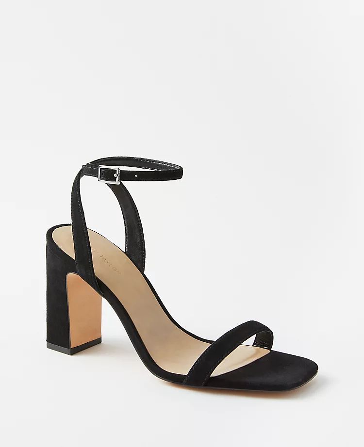 Suede High Block Heel Sandals | Ann Taylor (US)