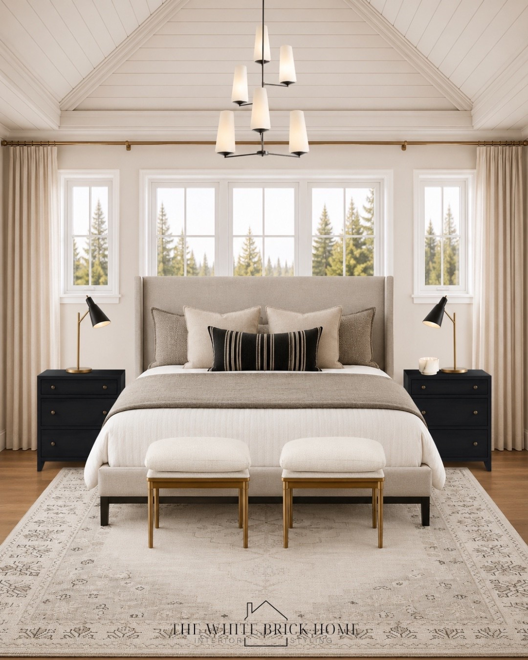 This room is proof that a few timeless pieces can make a space feel completely finished. ✨ From the soft upholstered bed to the black metal nightstands and vintage-inspired rug, every detail works together to create a bedroom that feels warm, layered, and effortlessly elevated.
🖤🖤
Bed, bedroom, bedroom design, bedroom decor, neutral bedroom, neutral home, home decor ideas, bedroom decor ideas, bedding , bedside lamp, nightstand, area rug, bedroom rug, bedroom decor ideas, bedroom finds, curtains, ottomans, chandelier, bedroom finds, McGee and co bedroom, pottery barn bedroom, bedroom design, primary bedroom

#LTKHome #LTKSeasonal #LTKSaleAlert