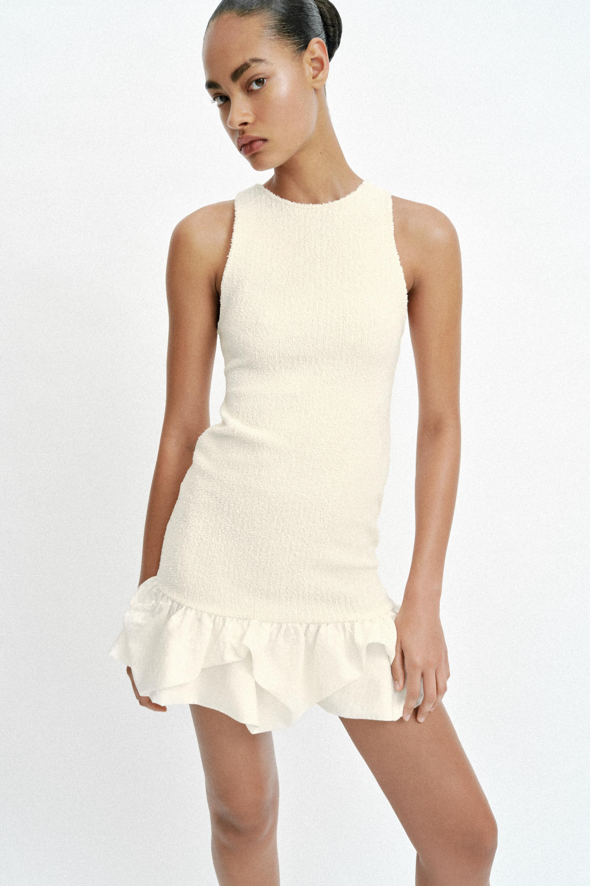 BOUCLÉ COMBINATION DRESS | Zara US