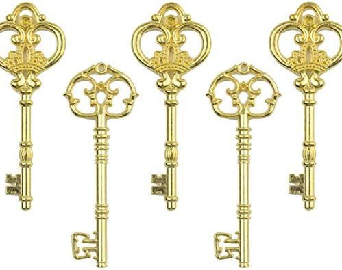 Makhry Mixed 20 Extra Large Antique Skeleton Keys Rustic Key for Wedding Decoration Favor | Amazon (US)