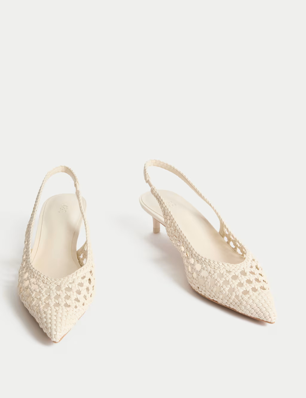 Woven Kitten Heel Slingback Shoes | Marks & Spencer (UK)