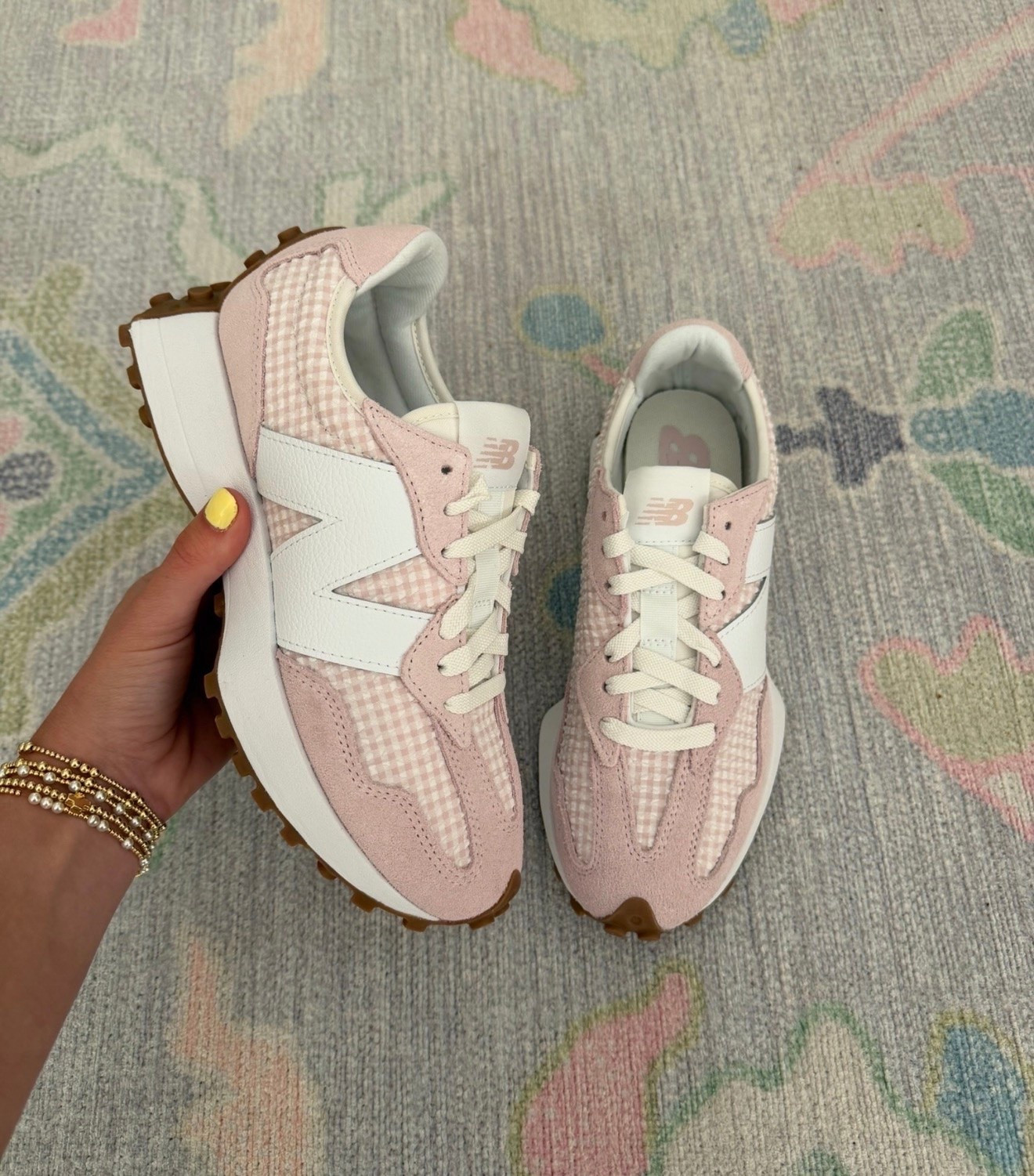 Obsessed with these shoes! They add a pop of color to any outfit and the gingham detail is perfect!

Pink Sneaker, Summer Shoes

#LTKootd