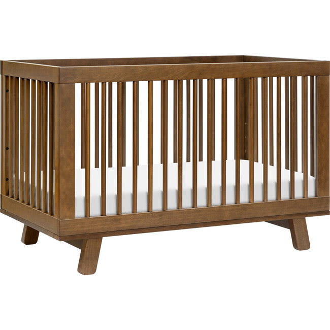 Babyletto | Hudson 3-in-1 Convertible Crib w/ Toddler Bed Conversion Kit in Natural Walnut (Brown) | Maisonette | Maisonette