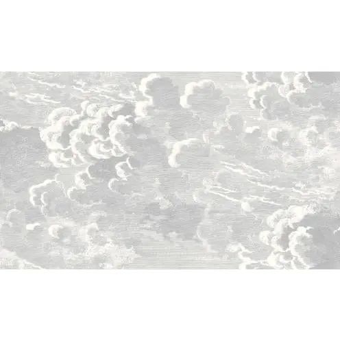 Cole & Son Nuvolette Wallpaper Roll - Soot/Snow | Chairish