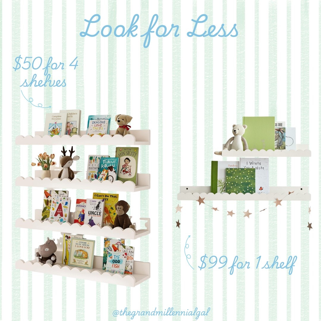 Scalloped floating shelves - the look for less 〰️

Pottery Barn Kids, Amazon, nursery, baby



#LTKSaleAlert #LTKKids #LTKBaby