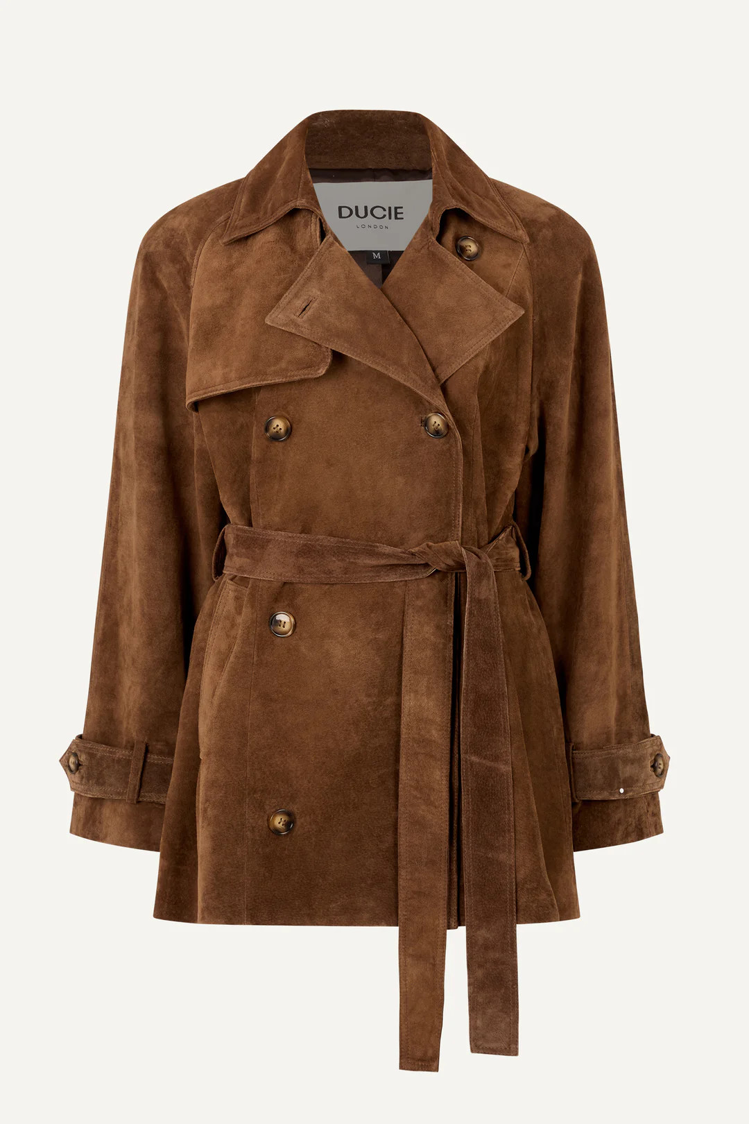 Lisa Suede Belted Jacket | DUCIE