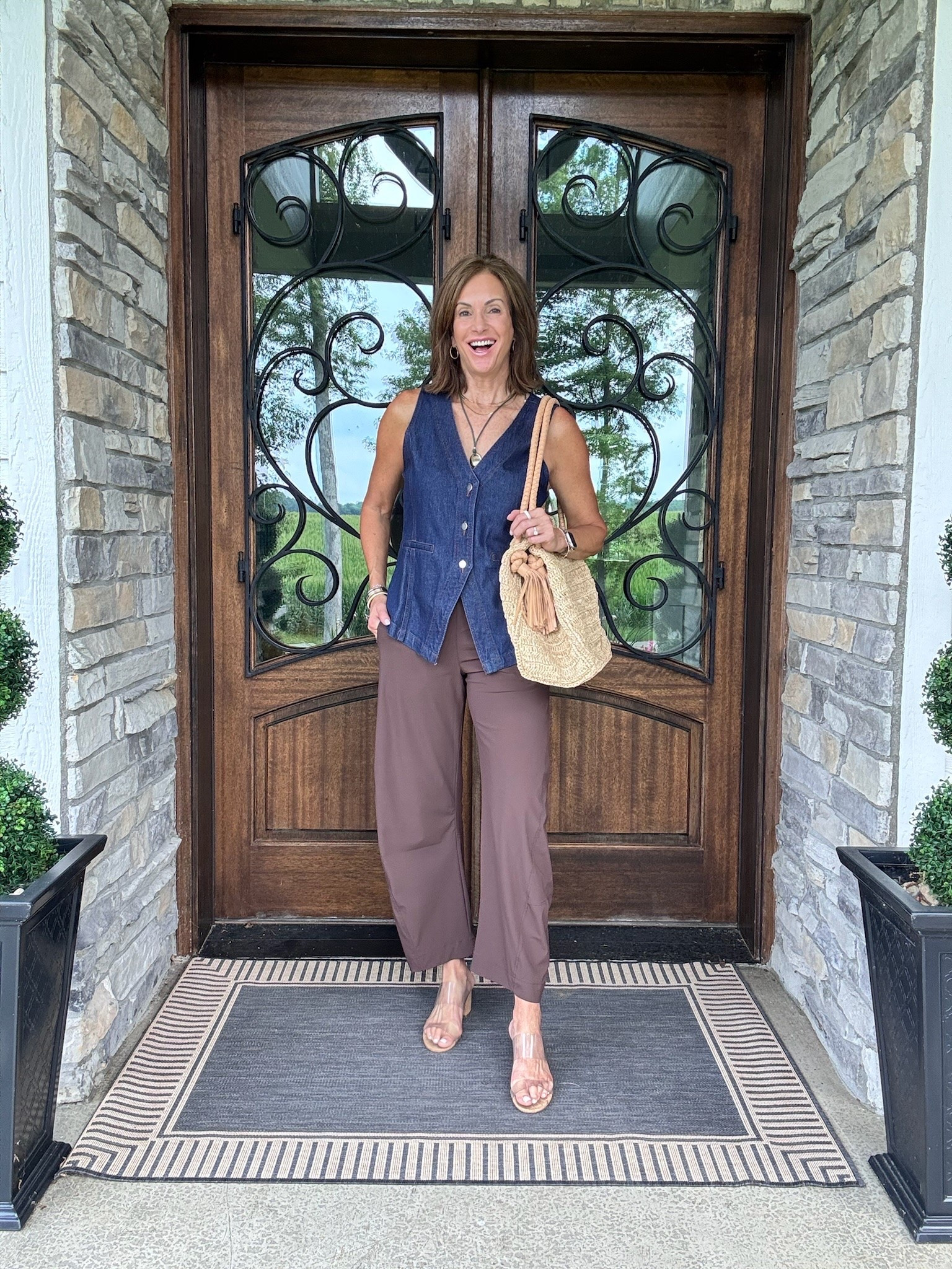 Lightweight washable pants - 6 long/tall
Denim vest - medium

Casual style 
Outfit idea
Styling tip 
Ageless style

#LTKSeasonal #LTKootd #LTKTall