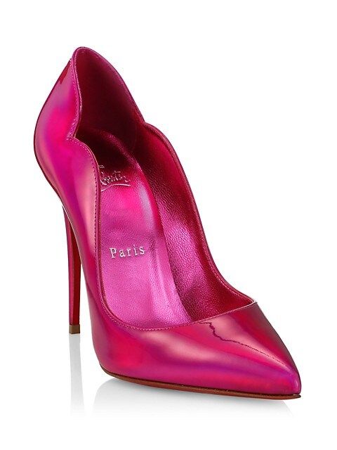 Hot Chick Iridescent Scallop Leather Pumps | Saks Fifth Avenue