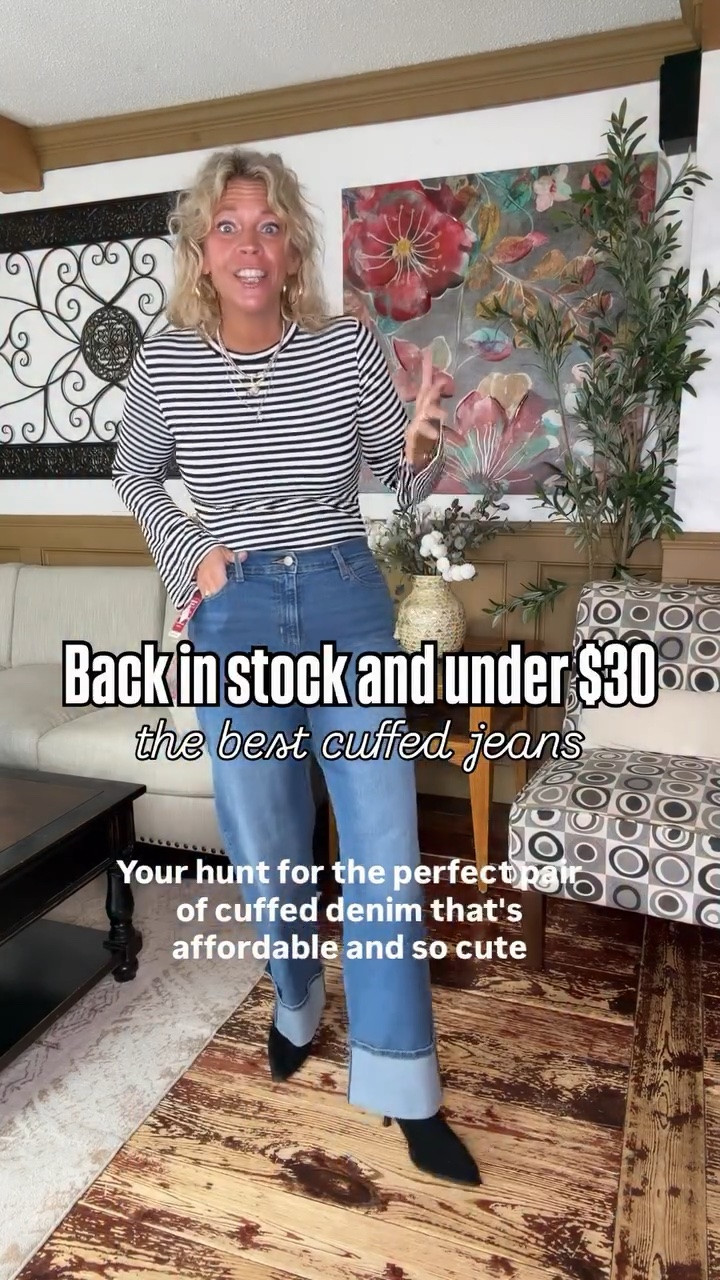 The best cuffed jeans 👖 under $30 you’ll want to add to cart 🛒 Just size down in these ladies- I’m normally a size 10/12 and the 8s fit me best in these.

#LTKootd #LTKOver40 #LTKMidsize