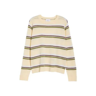 Reformation Cashmere Boyfriend Sweater in Navy Multi Stripe at Nordstrom, Size Medium | Nordstrom