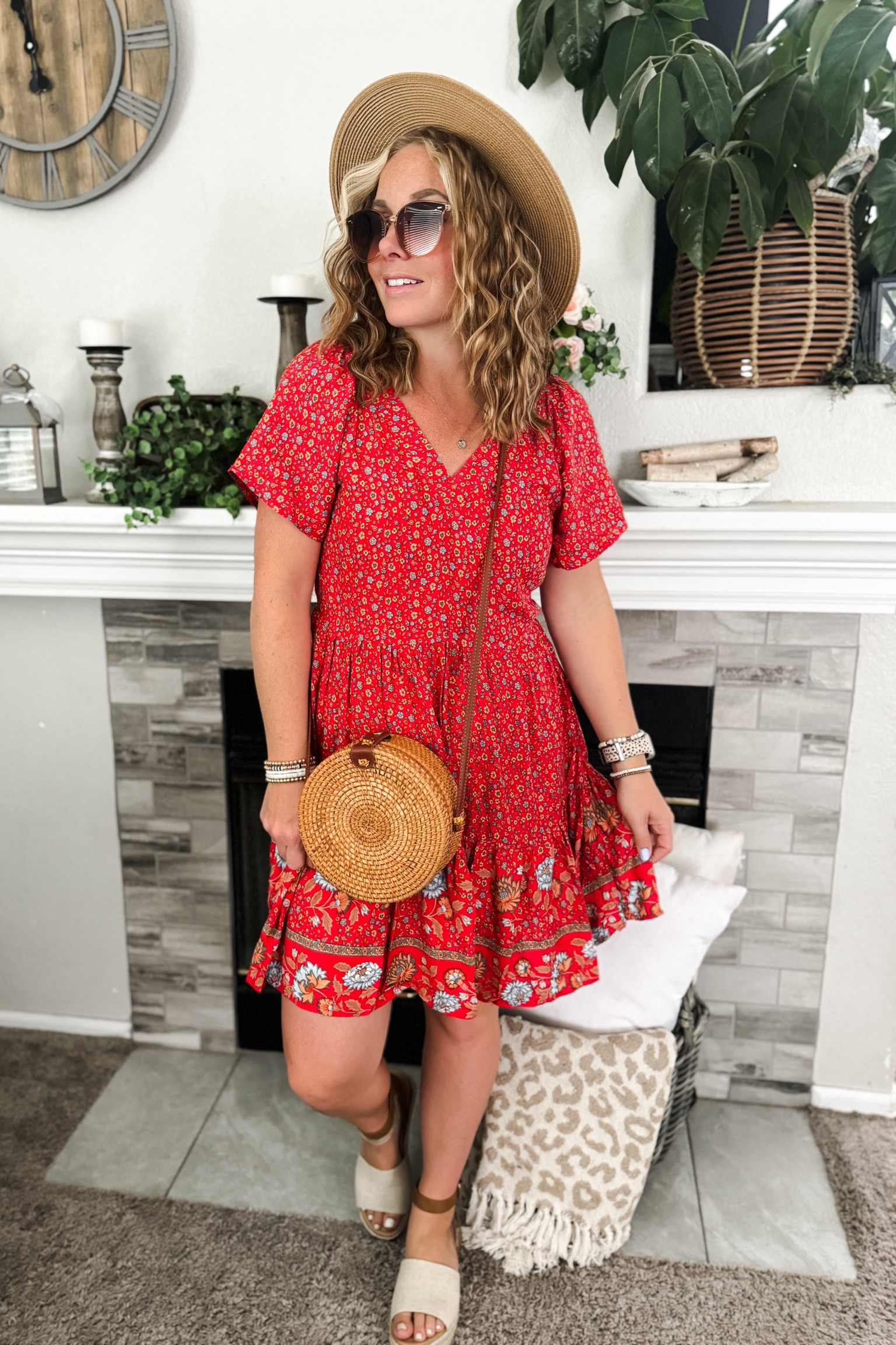 Red floral summer dress with a sun hat, round rattan at, and platform sandals

// Summer outfits 2024,  amazon prime day sale 2024, petite Amazon fashion, casual mom outfit ideas, summer outfit amazon, Amazon outfit ideas, casual outfit ideas,  outfit inspo, casual fashion, amazon summer fashion, amazon casual outfit, cute casual outfit, outfit inspo, outfits amazon, outfit ideas, amazon shoes, Amazon bag, purse, size 4-6, casual summer outfits, casual outfit ideas everyday, summer tops, summer fashion, summer bag #summeroutfits  

#LTKFindsUnder50 #LTKSummerSales #LTKStyleTip