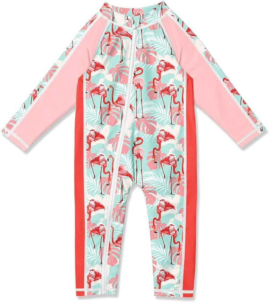 BesserBay Unisex Baby UPF 50+ Long Sleeve Zip Up One Piece Swimsuit 0-36 Months | Amazon (US)