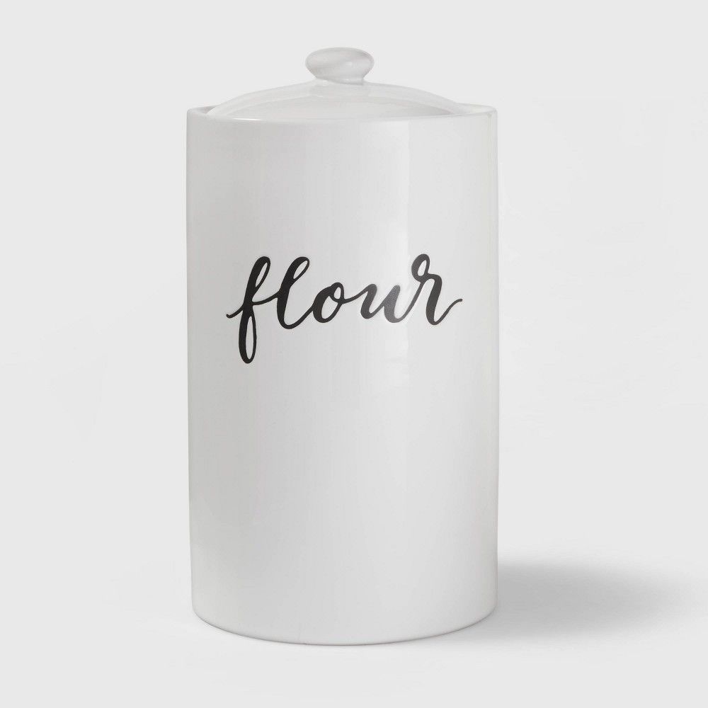 Flour Food Storage Canister White - Threshold | Target