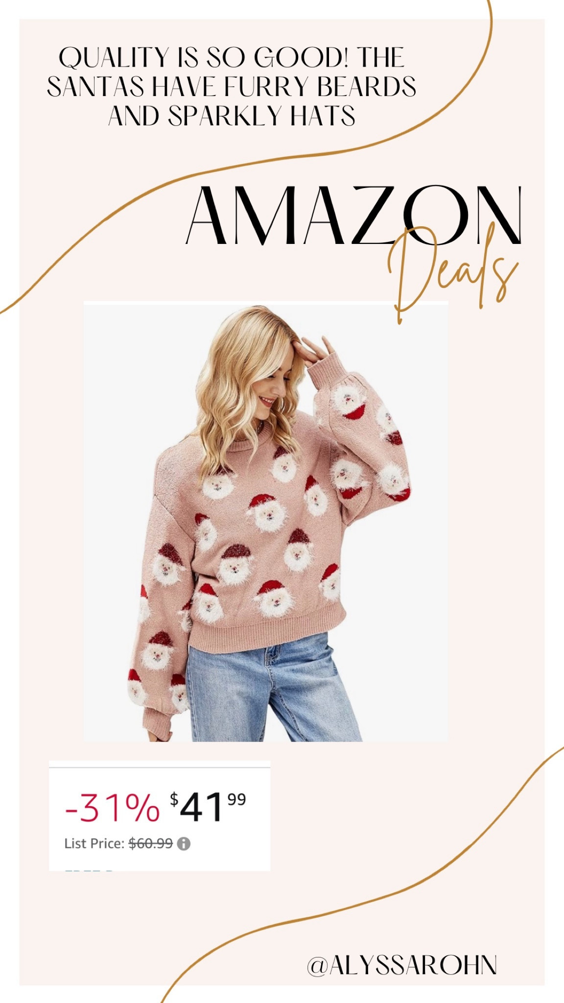 Santa sweater on sale 

#LTKsalealert #LTKstyletip #LTKHoliday