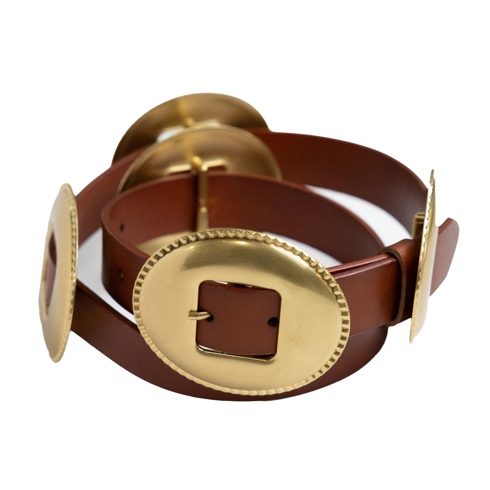 Golden Mesa Brass Concho Belt | Christina Greene LLC