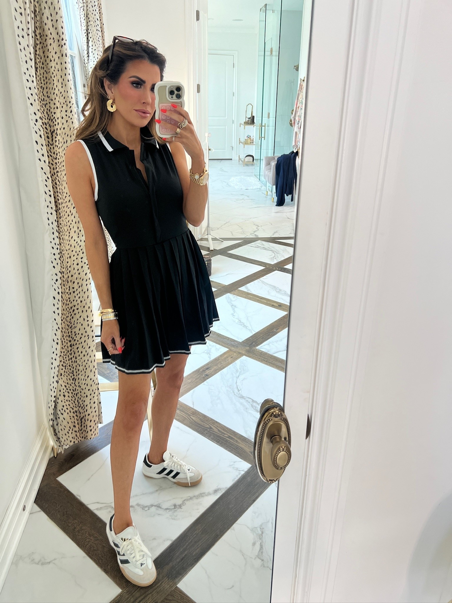 Wearing a size small in this dress! 

Sneakers, adidas, best sneakers, women’s sneakers, colorful sneakers, sambas, gazelles, Emily Ann Gemma, summer outfits, athletic dress, golf outfit women

#LTKSaleAlert #LTKActive #LTKootd
