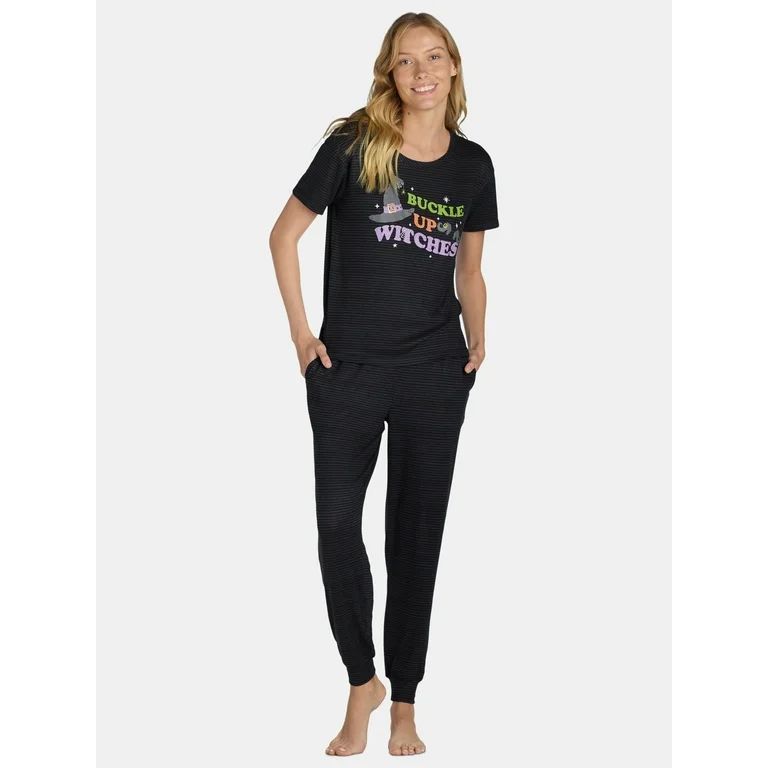 Way to Celebrate Women’s Halloween Pajama Set, Sizes XS-3X - Walmart.com | Walmart (US)