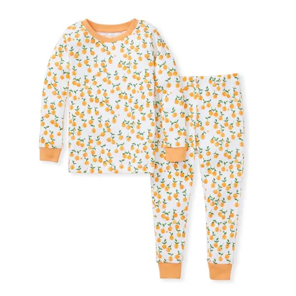Freshly Picked Oranges Snug Fit Organic Cotton Pajamas - 4 Toddler | Burts Bees Baby
