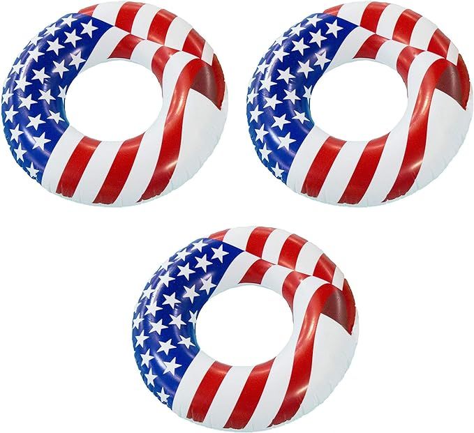 Swimline 36" Inflatable Patriotic American Flag Swimming Pool Float (3 Pack) | Amazon (US)