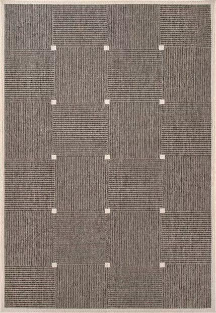 Gray Glen Check Outdoor 8' x 10' Area Rug | Rugs USA