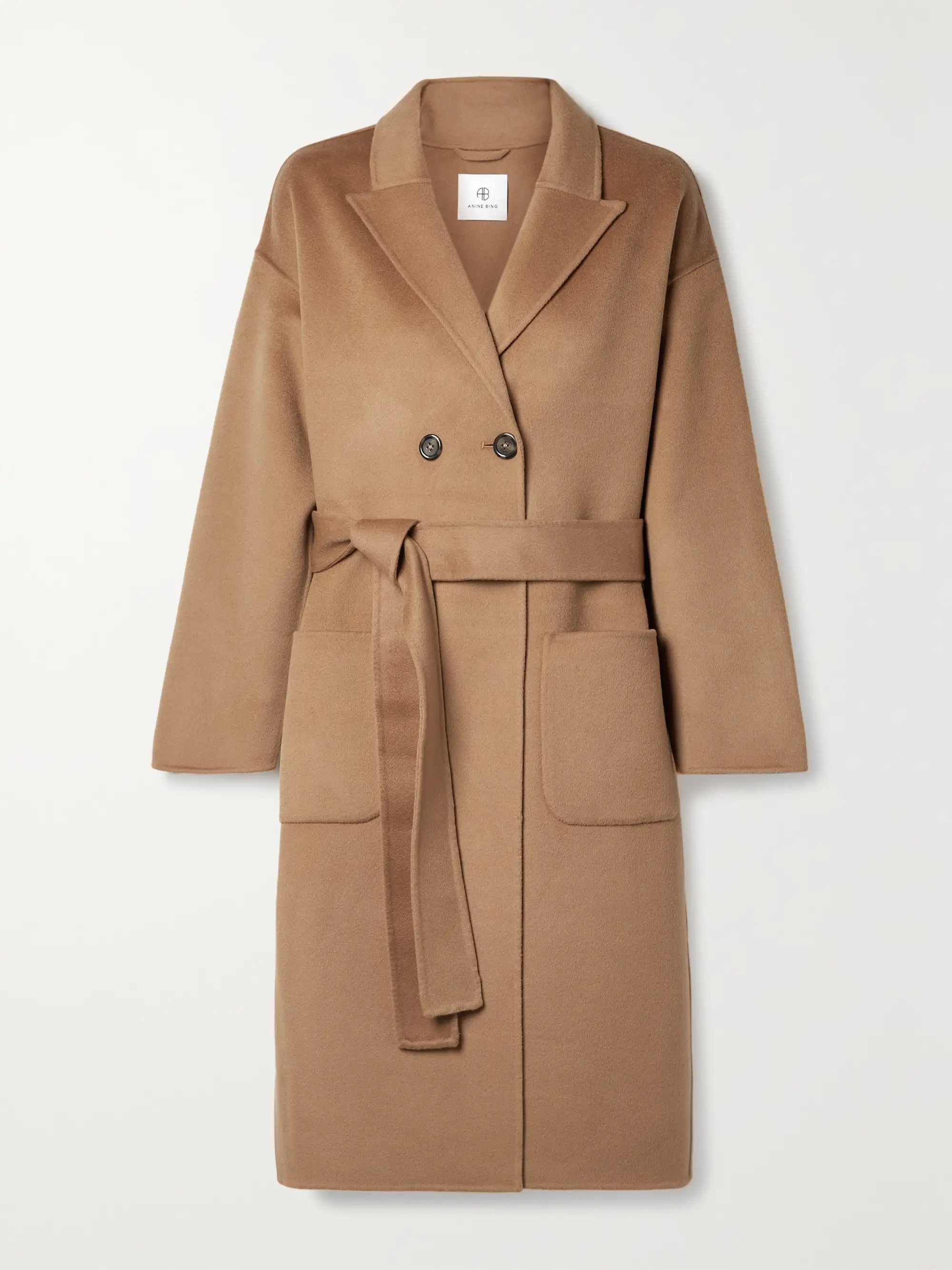 Camel Dylan double-breasted wool and cashmere-blend coat | ANINE BING | NET-A-PORTER | NET-A-PORTER (US)