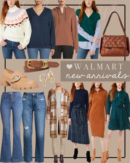 Walmart new arrivals from my favorite brands: Time & Tru, Free Assembly, Sofia Vergara & more! #walmartpartner Fall dress, plaid dress, Walmart dress, Walmart jeans, Walmart sweater, fall fashion, platform loader, fair isle 
#walmartfashion @walmartfashion

#LTKSeasonal #LTKstyletip #LTKunder50